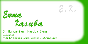 emma kasuba business card